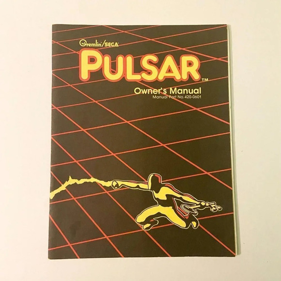 Vintage 1981 Pulsar Owners Manual Gremlin Sega Arcade Game Manual - Picture 1 of 12